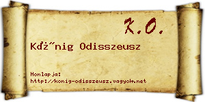 Kőnig Odisszeusz névjegykártya